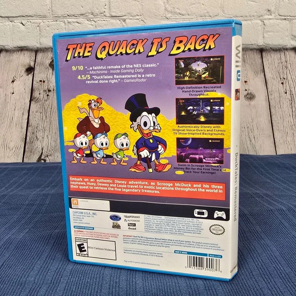 Disney DuckTales Remastered Nintendo Wii U WUP P WDKE Capcom Video Game
